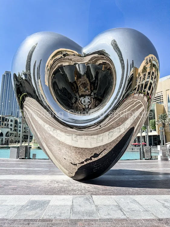 エルテ　ハートⅠ 美術　アート　206/300 ハート・アンド・ゼファー Stainless steel mirror love sculpture 304 material outdoor